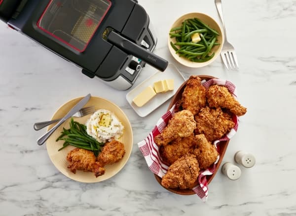 Tefal Clear Duo FR600D, Stekepanne, 0,65 L, 1,2 kg, 3,5 L, Karbonfiber, 30 min.
