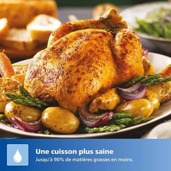 Fritös utan olja PHILIPS - Airfryer HD9200/90 Serie 3000 - Kapacitet 4,1L - För upp till 4 personer - 7 tillagningsprogram - 1400W
