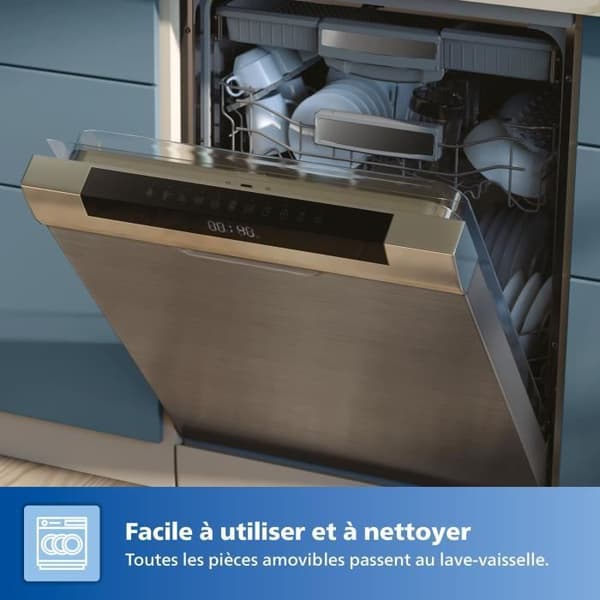 Fritös utan olja PHILIPS - Airfryer HD9200/90 Serie 3000 - Kapacitet 4,1L - För upp till 4 personer - 7 tillagningsprogram - 1400W