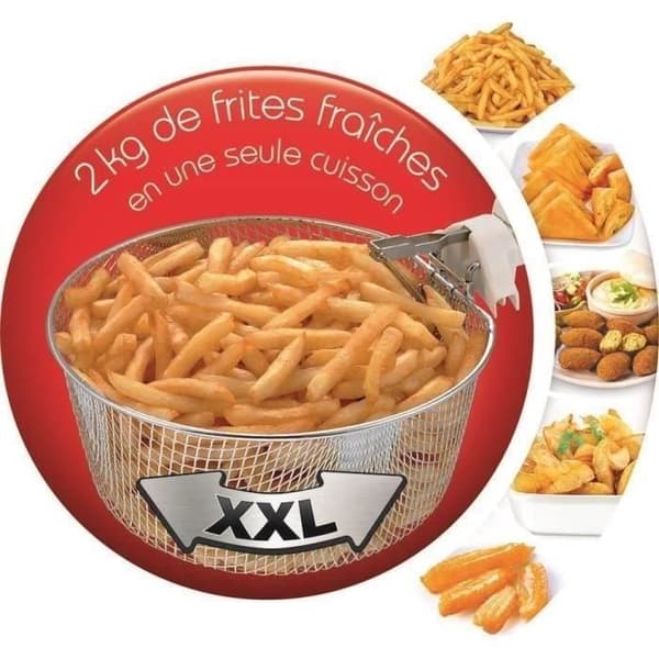 MOULINEX - Fritös - 2 kg - 1800W - Mega XXL - svart - AM480870