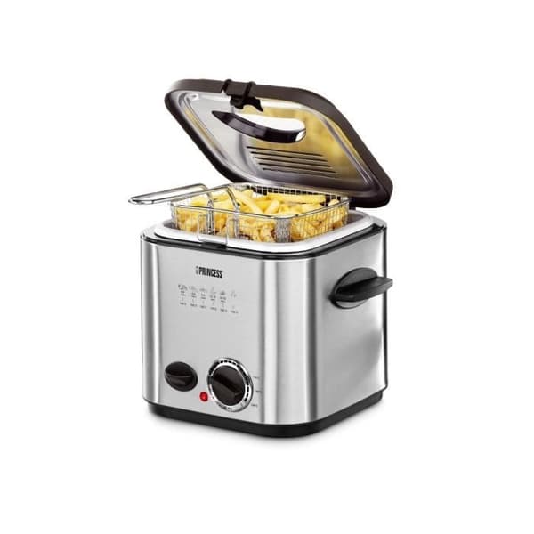 Princess Mini fritös och fondue 840 W 1,2 L Silver 182611