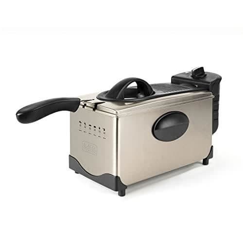BLACK+DECKER BXDF2100E - ELEKTRISK FRITUS 2100W, KAPACITET 3L, SELECT Svart, Rostfritt stål