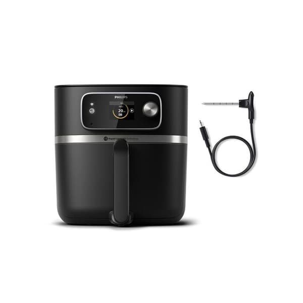 Fritös - Philips - 7000 Series Airfryer Combi XXL - 8,3L - Ansluten - Vit/Svart Svart, Rostfritt stål