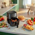Miniatyrbild 6 av 8: Philips Essential Airfryer, 13 förinställda funktioner, diskmaskinsäkra element, 0,8 kg, svart (HD9252/90)