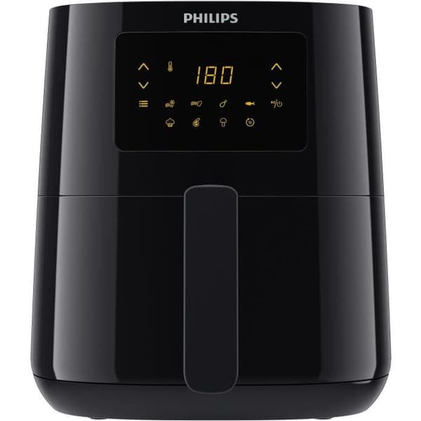 Philips Essential Airfryer, 13 förinställda funktioner, diskmaskinsäkra element, 0,8 kg, svart (HD9252/90)