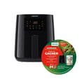 Miniatyrbild 1 av 8: Philips Essential Airfryer, 13 förinställda funktioner, diskmaskinsäkra element, 0,8 kg, svart (HD9252/90)