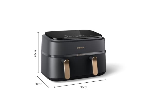 Philips 3000 series NA352/04 Airfryer med to kurver, Varmluftsfrityr, 9 l, 1,5 kg, Rapid Air, 40 °C, 200 °C