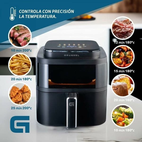 Luftfritös Grunkel Light Fryer 1400 W 6 L Svart