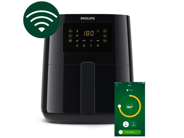Philips 5000 series Airfryer HD9255/90 5000 L Connected, Varmluftsfrityr, 4,1 l, 0,8 kg, Rapid Air, 200 °C, Single/enkelt