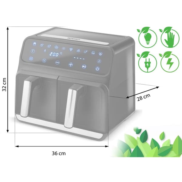 Airfryer BD-653, sort og sølv