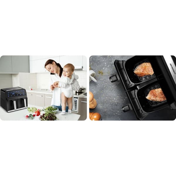 Airfryer BD-653, sort og sølv