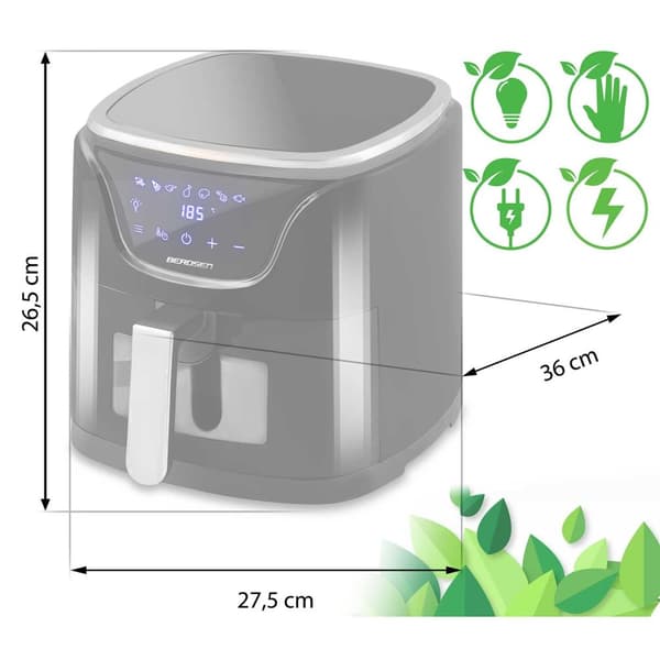Airfryer BD-652, sort og sølv
