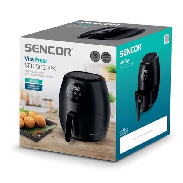 Airfryer - SENCOR - SFR 5030BK - 1300 W - 3,5 L - Svart