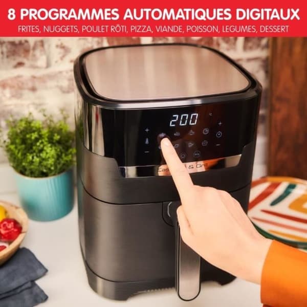 Moulinex Easy Fry &amp; Grill, Oljefri fritös, 4,2L, 6 personer, Digital, EZ505810