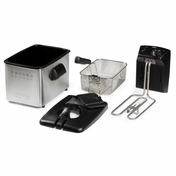 Fritös DOMO DO465FR 4 L 3000 W Silvrig Stål