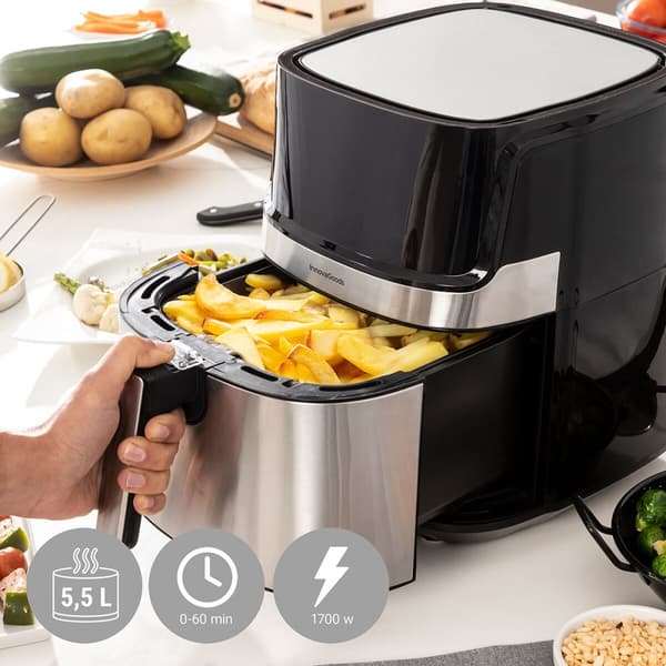 Luftfritös InnovaGoods Fryinn Pro 5500 Svart 1700 W 5,5 L Rostfritt stål