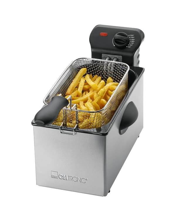 Clatronic FR 3586 Frituregryde 3 L Sølv, Rustfrit stål Stand-alone 2000 W