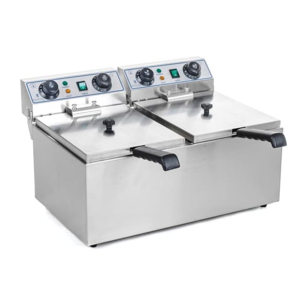 Tvåkammar elektrisk fritös TIMER 2x9L