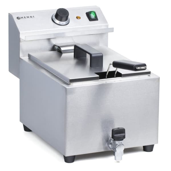 Fritös med kran Masterpro 230V 3,5kW 8L - Hendi 209202 Silver