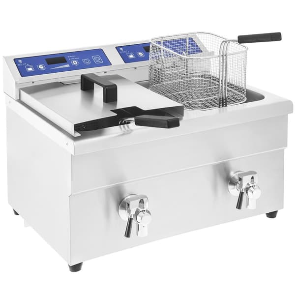 Dubbel induktionsfritös 7000W 230V Royal Catering 2x 10L