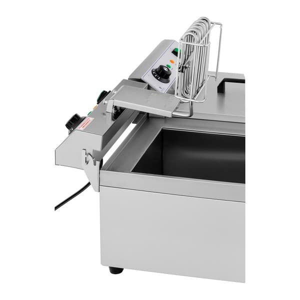 Elektrisk catering dobbeltfriture med vandhane 230 V 2 x 3200W 2 x 13 L