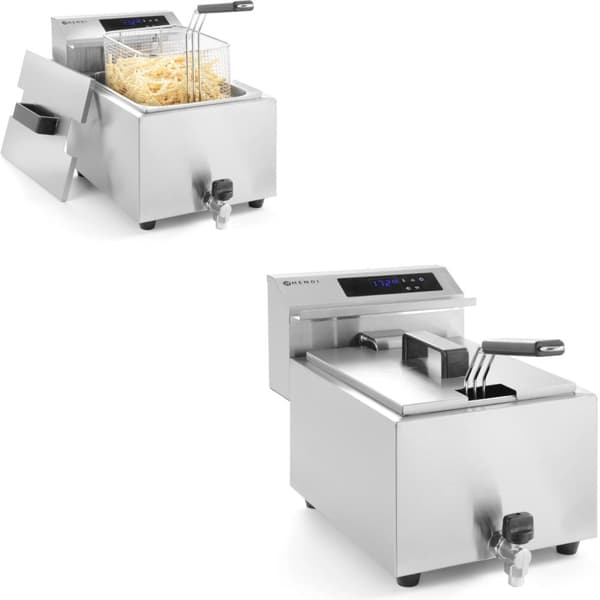 Mastercook digital panelfrituregryde med hane 8L 3500W Sølv