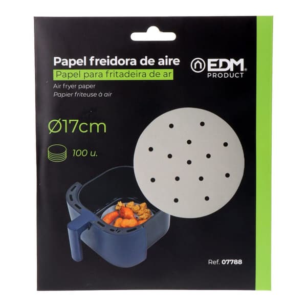 Papir til luftfrituregryde EDM 07788 Ø 17 cm 100 enheder