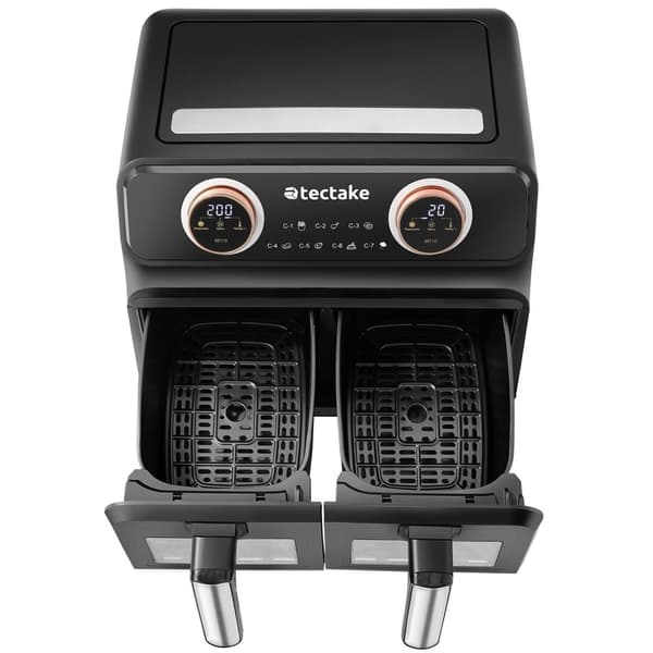 Airfryer Samurai, 2 rum, 7 programmer, 2400W - sort