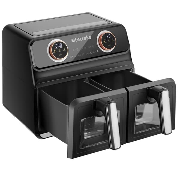 Airfryer Samurai, 2 rum, 7 programmer, 2400W - sort