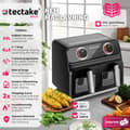Miniatyrbillede 2 af 11: Airfryer Samurai, 2 rum, 7 programmer, 2400W - sort