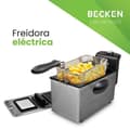 Miniatyrbild 2 av 4: Becken - 7392414 - Elektrisk fritös, 3 L kapacitet, 2000 W, justerbar termostat, rostfritt stål och svart ()