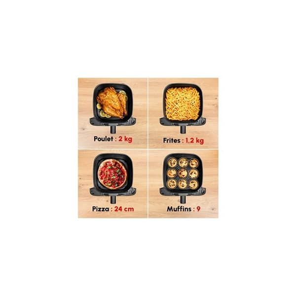 Fritös utan olja - Moulinex - Easy Fry Mega EZ855D - 2020 W - Rostfritt stål - Variabel temperatur