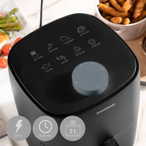 Varmluftsfrituregryde InnovaGoods Fryinn Lite 2000 Sort 1200 W 2 L