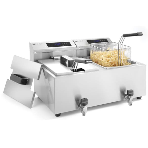 Mastercook digitaalinen paneelirasvakeitin hanalla 2x8L 2x3500W