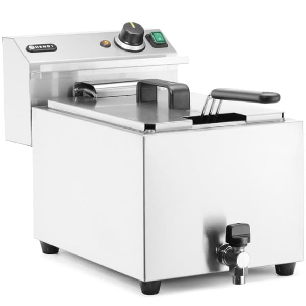 Justerbar elektrisk fritös med avloppskran 400 V 66000 W 10 l - Hendi 209424