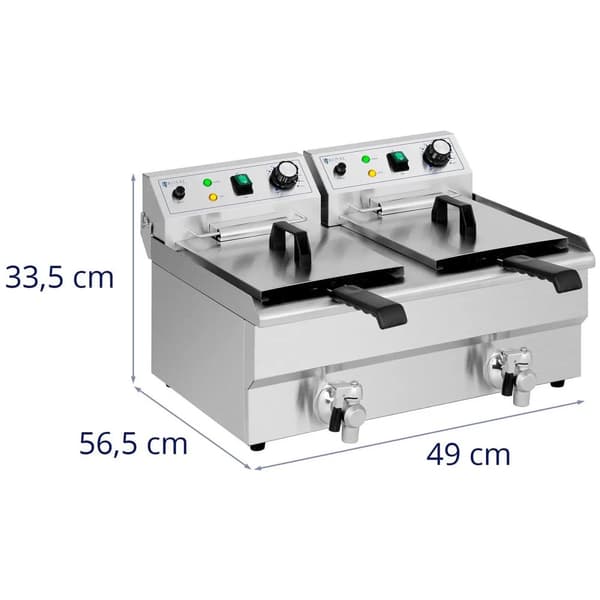 Kaksikammioinen rasvakeitin 2 x 11 l 6000 W