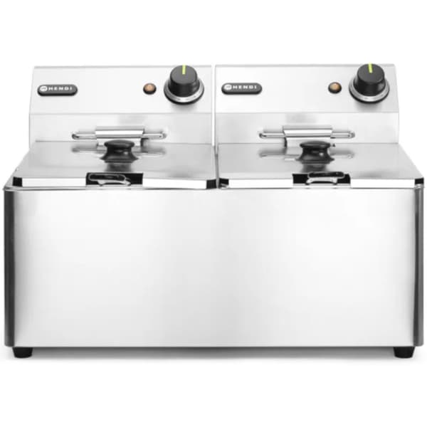 Kitchen Line dobbelt catering frituregryde 7kW 230V 2 x 8L - Hendi 205839