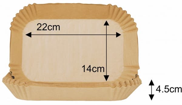 REKTANGUL?RE FRITUGEPAPIRINDS?TNINGER 22X14X4,5CM 100 STK KLAUSBERG KB-7783