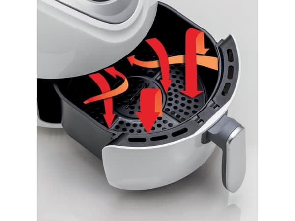 Ariete 4616/03, Varmluftsfrityr, 3,5 l, 200 °C, 60 min, Single/enkelt, Sølv, Hvit