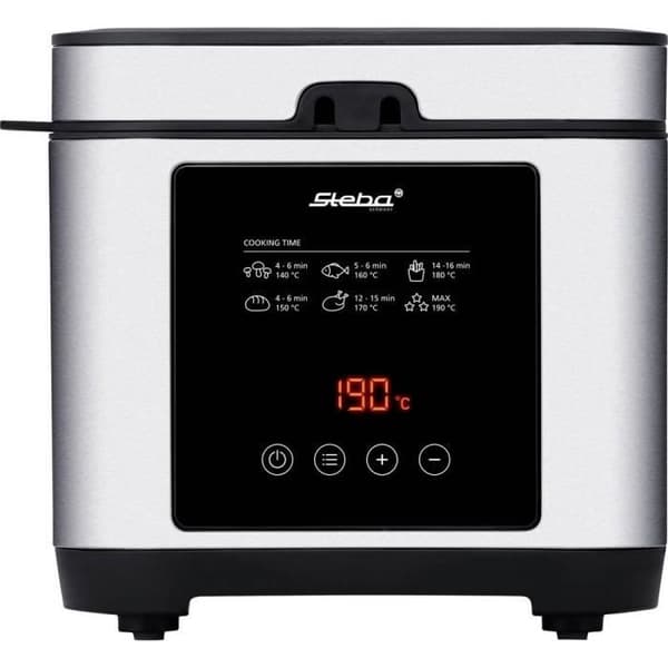 Steba Germany DF 150 Fritös 1200 W timerfunktion, steglös temperaturjustering, med display i rostfritt stål