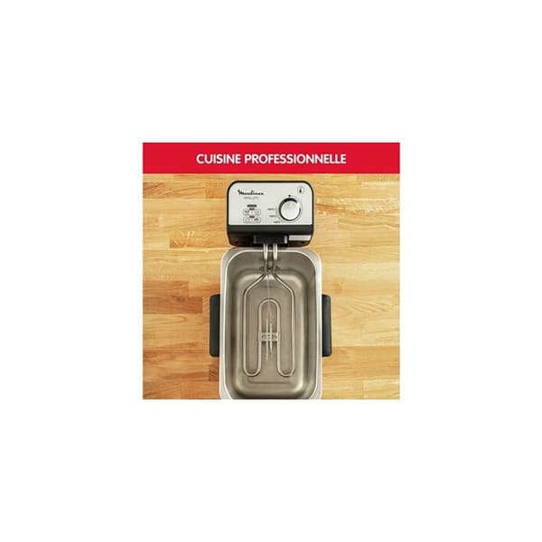 Fritös - Moulinex - EASY PRO PREMIUM - 3L - Rostfritt stål - Kall zon