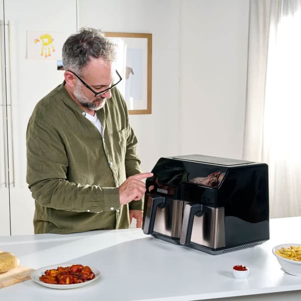 BLACK+DECKER Air Fryer Dobbelt 2500W