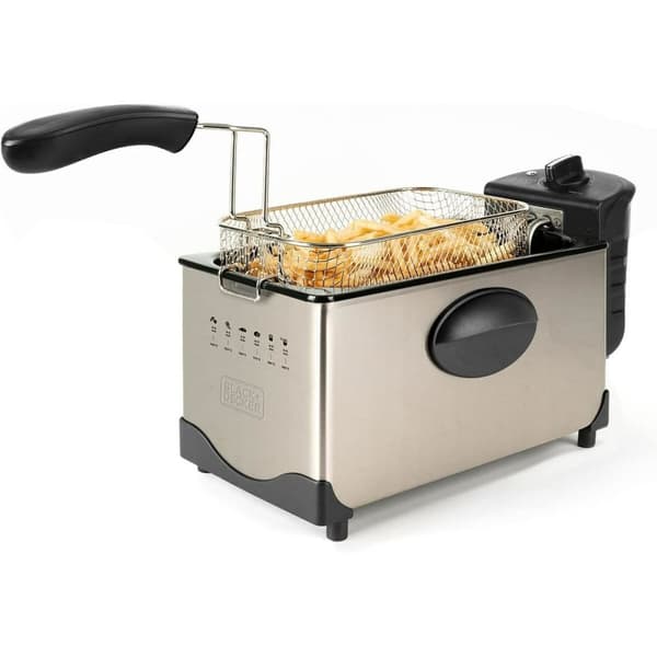 Varmluftsfrituregryde Black & Decker ES9730040B 2100 W 3 L Grå