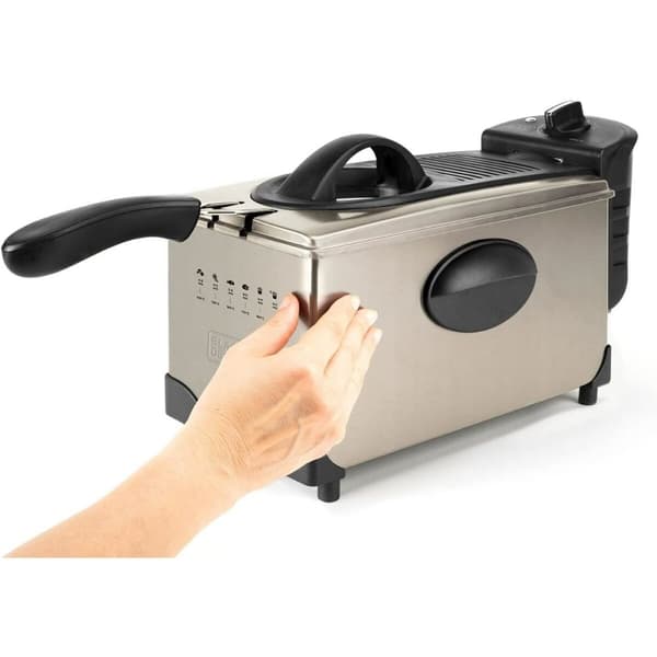 Varmluftsfrituregryde Black & Decker ES9730040B 2100 W 3 L Grå