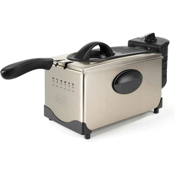 Varmluftsfrituregryde Black & Decker ES9730040B 2100 W 3 L Grå