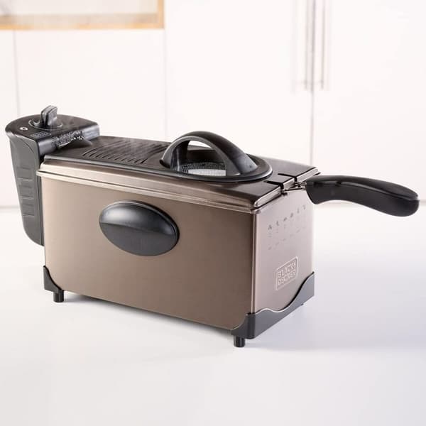 Varmluftsfrituregryde Black & Decker ES9730040B 2100 W 3 L Grå