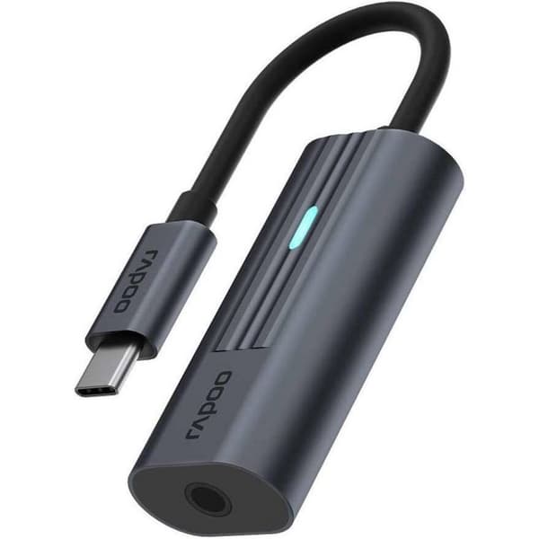 Rapoo UCA-1002 USB Type-C till 3,5 mm Jack Black Svart