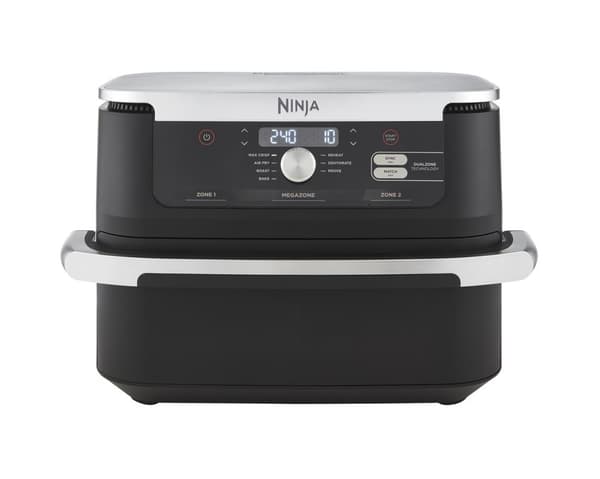 Ninja AF500EU fritös Dubbel 10,4 L Fristående 2470 W Varmluftsfritös Svart, Rostfritt stål