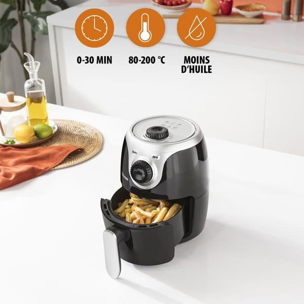 Tristar FR-6980 oljefri fritös - Airfryer - 500 g pommes frites - Analog kontrollpanel - 2 L - Svart