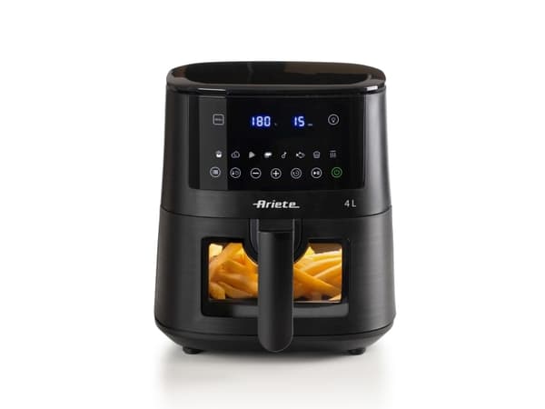Ariete 4633/00, Varmluftsfritös, 4 l, 1,5 kg, 200 ° C, Single, Svart